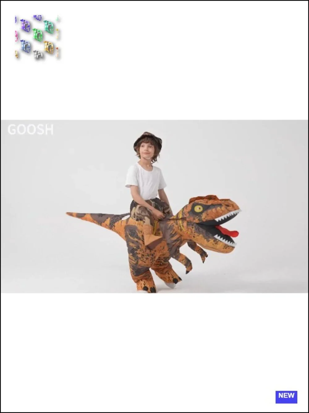 Inflatable T-Rex Dinosaur Costume for Kids Halloween Blow Up Funny Party Cosplay